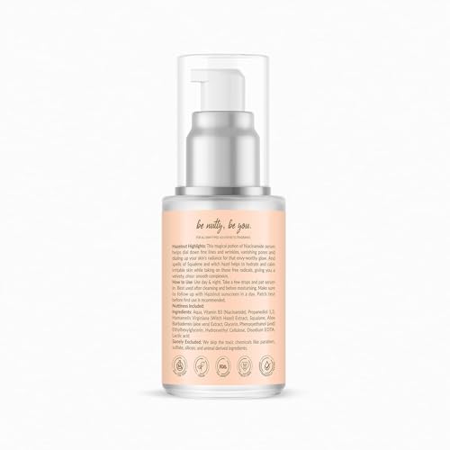 Hazelnut Essentials 10% Niacinamide Face Serum | Clarity &amp; Radiant Glow | Witch Hazel Extract &amp; Squalane | All Skin Types | For Women &amp; Men | Dermatologically Tested | Fragrance-Free | 30 ml(FROM INDIA)NUZ - View 7 of 8
