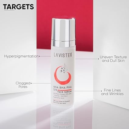 Lavister AHA BHA PHA Peeling Face Peel for Glowing Skin with Hyaluronic Natural Extract Face Serum(FROM INDIA)NUZ - View 6 of 6
