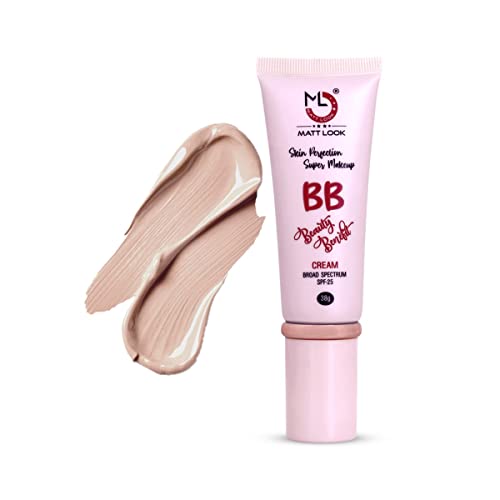 Mattlook Skin Perfection BB Super Makeup Cream, SPF 25 Oil Free Lightweight Hide Blemishes Facial Moisturizer with Deeply Hydrating Pore Minimizer Even Skin Tone - Warm Beige (38gm)(FROM INDIA)JEZ - View 2 of 4