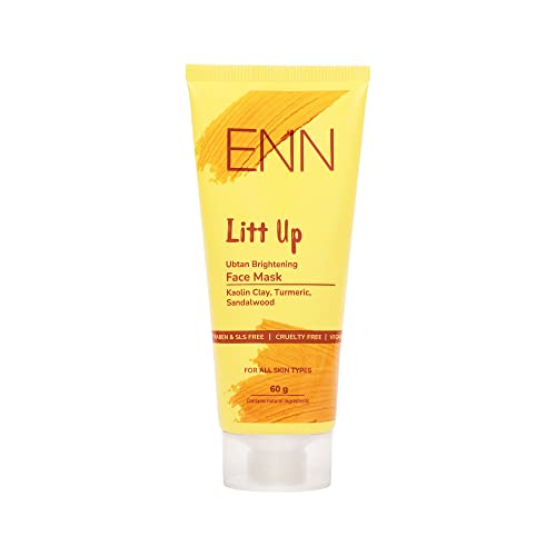 ENN LITT UP Ubtan Brightening Face Mask and LITT UP Ubtan Oil-free Brightening Serum Kit | Natural | Men &amp; Women | Skin care Combo | Intense Hydration | Soothing Calming effect  (FROM INDIA SAB) - View 3 of 3