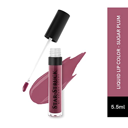 STARSTRUCK BY SUNNY LEONE Glossy Liquid Lip Color, Plum | Highly Pigmented, Hi-Shine &amp; Non-Sticky Formula | Lip Gloss For Girls, Women | Sugar Plum - View 2 of 3
