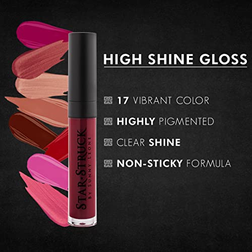 STARSTRUCK BY SUNNY LEONE Glossy 2pc Lip Kit-Highly Pigmented, Clear Shine &amp; Non-Sticky Formula Gloss with Longwear, One Stroke Application Liner-Starry Night - View 2 of 3