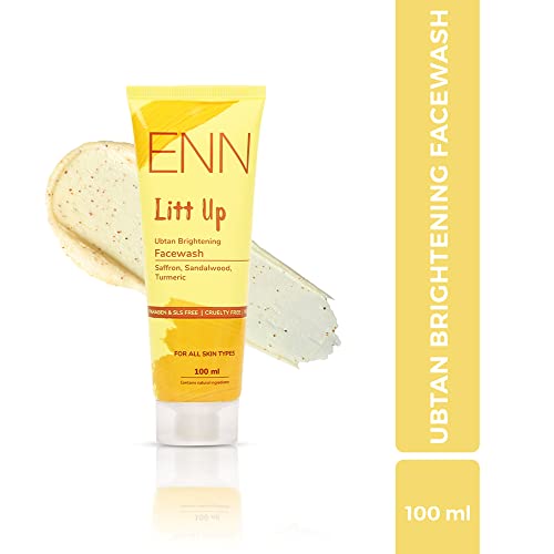 ENN Litt Up Ubtan Skin Brightening Facewash | Deeply Hydrates | Turmeric | Saffron | Sandalwood | Deep cleanse | Natural | For Men &amp; Women | 100ml  (FROM INDIA SAB) - View 3 of 3