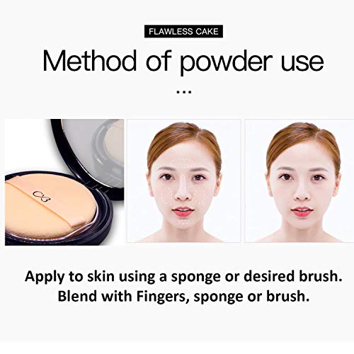 CVB C25 Perfect Pressed Powder for Long Lasting Effect, Weightless Stay Compact Powder for Makeup Base, Enhances Skin Tone, Blurs Imperfections (04, Natural Nude) (FROM INDIA SAB) - View 2 of 3