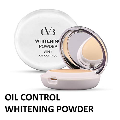 CVB C30 Compact Whitening Powder 2 in 1 Setting Talc, Control Oil, Helps Makeup Last Longer Cover Dark Spots &amp; Blemishes of Face for Even Skin Tone Look (03, Natural Beige, 20g) (FROM INDIA SAB) - View 3 of 4