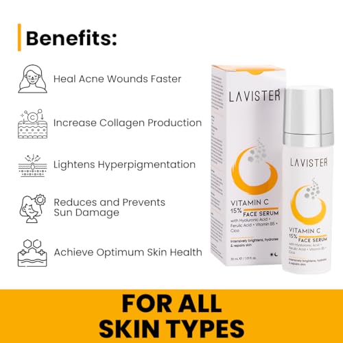 Vitamin C Face Serum For Sunburn, Photoaging, Hyperpigmentation, Wrinkles, Sagging, Dryness, Uneven Skin Tone(FROM INDIA)NUZ - View 3 of 4