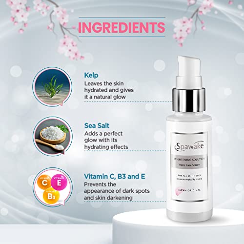 Spawake Face Serum, Brightening Triple Care with Vitamin C &amp; B3 &amp; E, 50ml (FROM INDIA SAB) - View 2 of 3