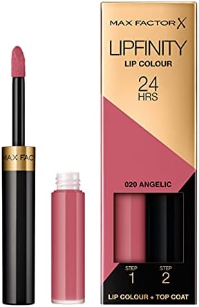 Max Factor Lipfinity Lip Colour Lipstick, 2-Step Long Lasting, 020 Angelic, 2.3 Ml + 1.9 G FROM DUBAI (SAM) - View 3 of 4