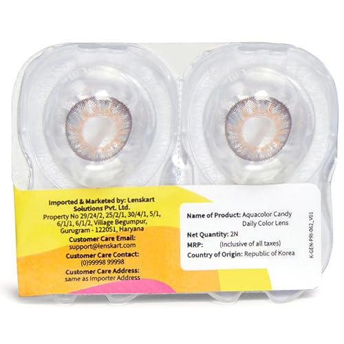 AQUALENS CONTACT LENSES Aquacolor Dusky Brown Candy Pack Zero Power Colored Lenses (2 Lens/Box)(FROM INDIA)NUZ - View 2 of 6