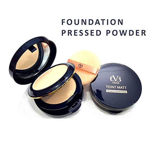 CVB C02 2 in 1 Teint Matt Foundation Pressed Compact Powder for Buildable Full Coverage &amp; Matte Finish (02 Soft Ivory, 10g) (FROM INDIA SAB) - View 2 of 3