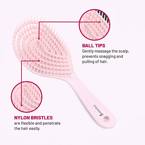 Midazzle Premium Gradient Pink 3D Hair Brush (India's Fastest Growing Hair Brush Brand) For Men &amp; Women | All Hair Types (MDHB00014) - View 4 of 5