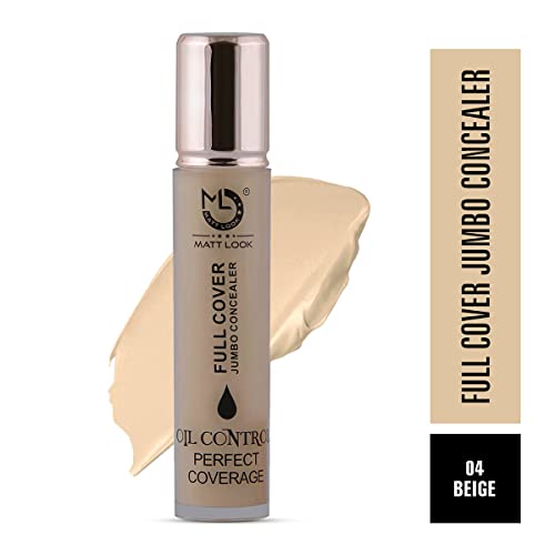 Matt look Full Cover Jumbo Oil Control Perfect Coverage Concealer | Medium to High coverage | Easy to apply | Liquidy soft texture | Hides all skin imperfections | Suitable for all skin types | 11 ml | Beige - View 3 of 4