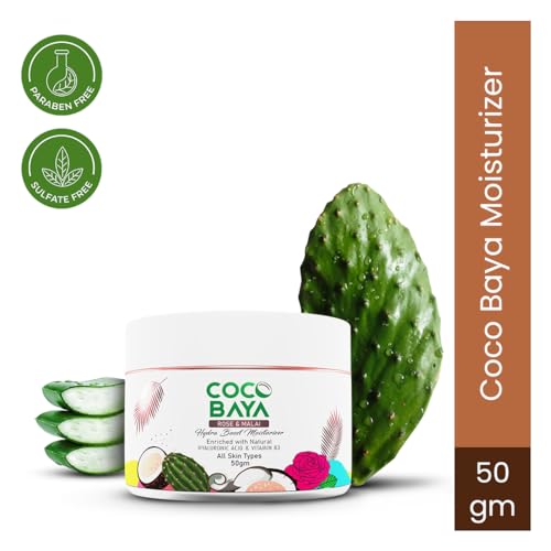 Coco Baya Hydra Boost Moisturizer, Enriched With Rose, Malai, Natural Hyaluronic Acid &amp; Vitamin B3, Moisturizer For All Skin Types, Helps Slow Down Any Signs Of Aging, 50 gm (FROM INDIA SAB) - View 2 of 3