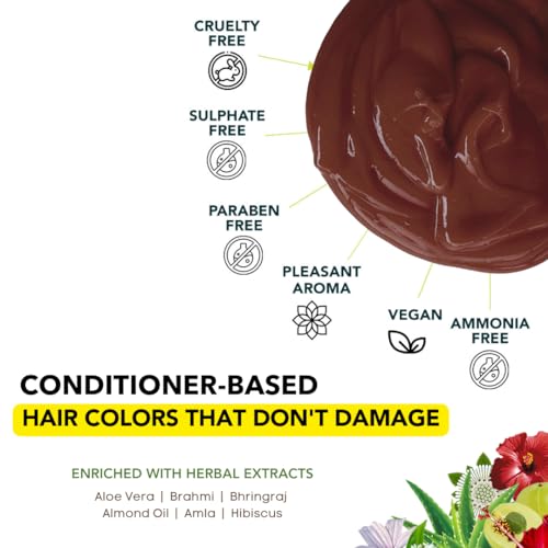 Paradyes Coffee Brown Semi-Permanent Hair Color Kit: Ammonia-Free, Lasts 8+ Washes, Ideal for Dark Hair, Enriched with Nourishing Conditioner Crème - View 3 of 7