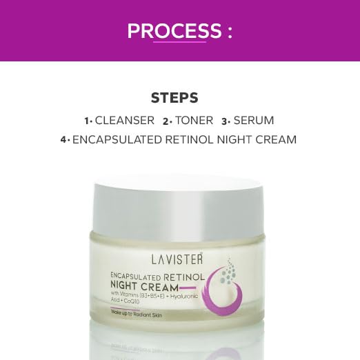 Lavister Luxury Retinol Night Cream With Anti Aging Formula | Removes Wrinkles, Improve Skin Elasticity, and Get smoother Skin - 50 Gm(FROM INDIA)NUZ - View 3 of 8