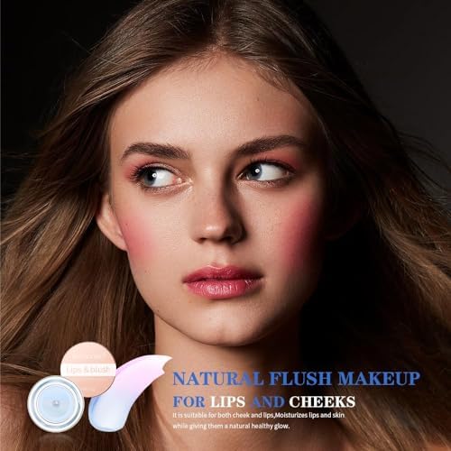 Color Change Blush, Clear Liquid Blush Cream Moisturizing Blusher Halo dyeing naturally Blush Rouge Multi-use Makeup Cream For Cheeks Face Lips Waterproof Blush Gel Lip Oil FROM DUBAI (SAM) - View 2 of 3