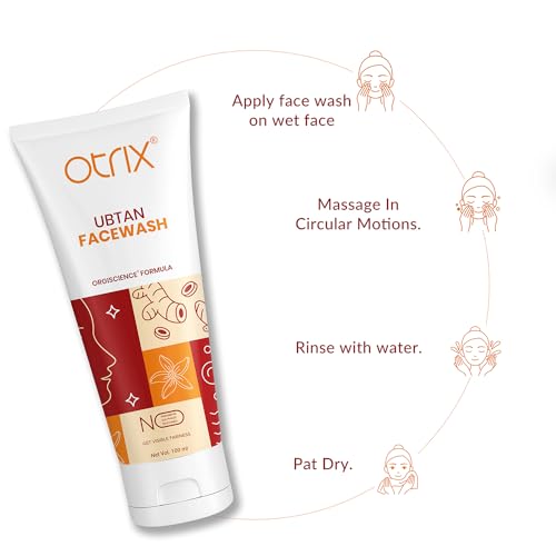 Otrix Ubtan Face Wash – Exfoliating Facial Cleanser | Unblock True Radiance with The Power of Turmeric &amp; Saffron | Sulphates and Paraben Free Face Wash | Unisex | 100ml (FROM INDIA SAB) - View 3 of 3