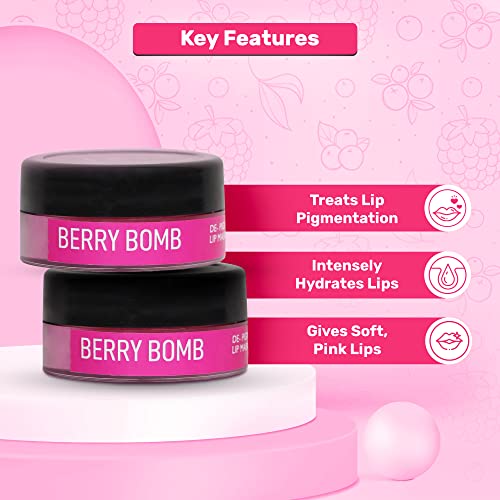 Enn Berry Bomb Lip Mask for Dark Lips to Lighten, Nourishes Dry &amp; Chapped Lips with Natural Berries Extract for Lip Pigmentation Removal, 7Gm (FROM INDIA SAB) - View 3 of 3