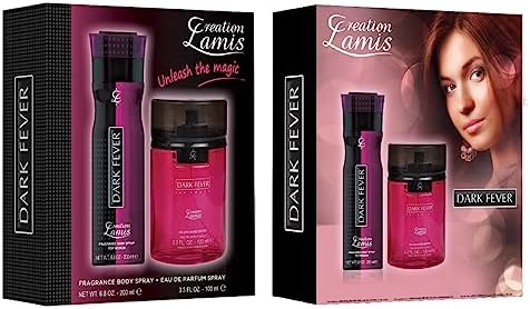 Creation Lamis Dark Fever Perfume Gift Set for Women (Eau de Parfum 100ml + Body Spray 200ml) Long Lasting Perfume Gift for Her FROM DUBAI (SAM) - View 2 of 3