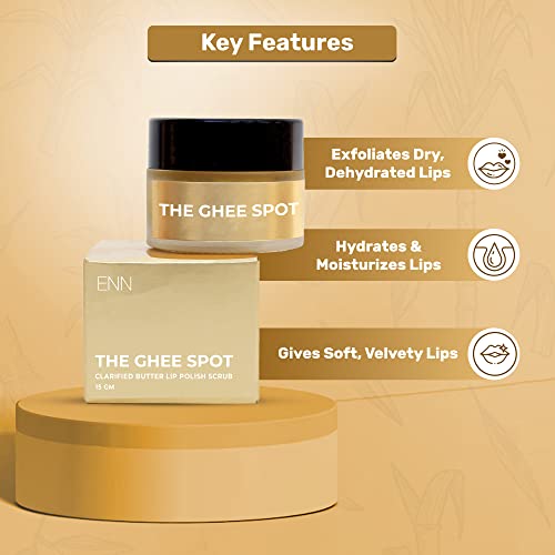 ENN Glaze- Clarified Butter Lip Balm | Lip Pigmentation | Lip Moisturizer | Soft Lips | Supple Lips | Ghee Butter | Shea Butter | Saffron Oil (15 gm) (FROM INDIA SAB) - View 3 of 3