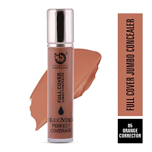 Matt look Full Cover Jumbo Oil Control Perfect Coverage Concealer | Medium to High coverage | Easy to apply | Liquidy soft texture | Hides all skin imperfections | Suitable for all skin types | 11 ml |(FROM INDIA)JEZ - View 3 of 4