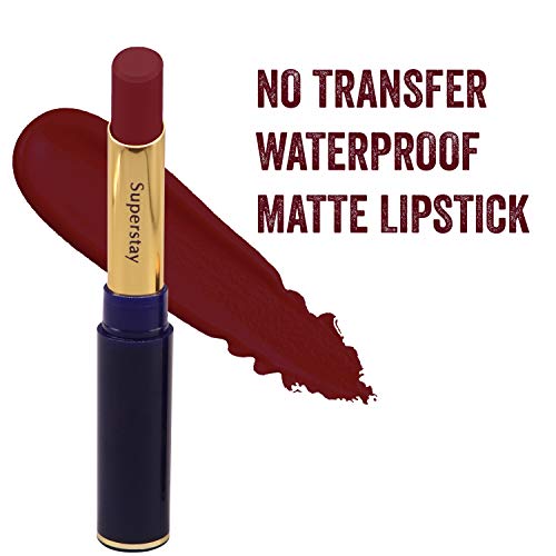 CVB LM-206 SuperStay No Transfer Matte Lipstick, Waterproof and Full-Pigmented, Transfer-Proof Smudge-Proof Lip Colour (706 PLUMFUL, 3.5g) (FROM INDIA SAB) - View 2 of 3