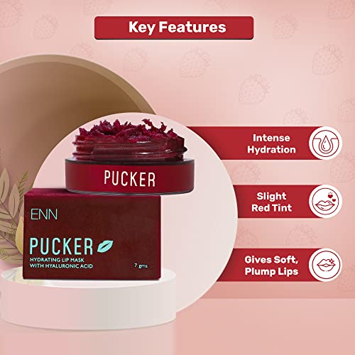 Enn Pucker Hydrating Lip Balm/Mask For Dark Lips, Brightening Dark Lips, Tinted Lip Balm For Women &amp; Men For Dry &amp; Chapped Lips, 7gm (FROM INDIA SAB) - View 2 of 3
