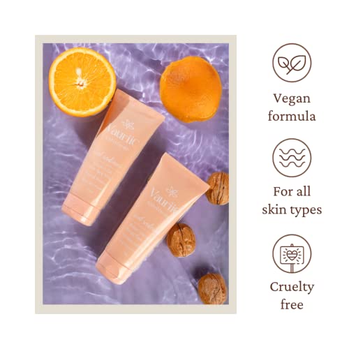 VauriiC Anti Pollution Face Care Regime with Coffee Face Scrub &amp; Green Tea Face Wash, Reduces Dead Skin, Blackhead, Whitehead &amp; Acne with Probiotics, Niacinamide &amp; Aloe Vera | 100% Vegan | Paraben &amp; Sulphates Free| Men &amp; Women | All Skin Types - View 2 of 3