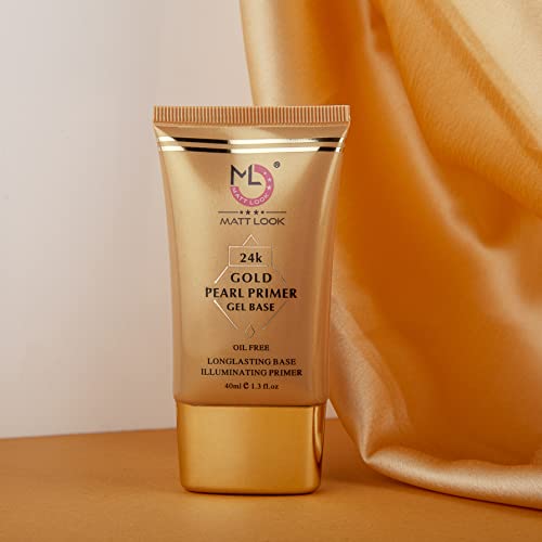 Mattlook 24K Gold Pearl Primer Gel Base, Oil Free &amp; Long-lasting (40ml)(FROM INDIA)JEZ - View 2 of 2