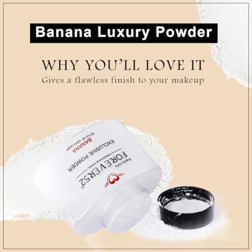 Daily Life Forever52 EXCLUSIVE BANANA Makeup Setting Loose White Powder Long-lasting Coverage Reduces Shine, Matte Finish Look- FBE002 - View 2 of 4