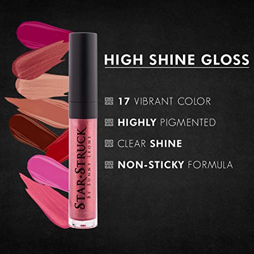 STARSTRUCK BY SUNNY LEONE Glossy 2pc Lip Kit-Highly Pigmented, Clear Shine &amp; Non-Sticky Formula Gloss with Longwear, One Stroke Application Liner-Berry Glimmer - View 3 of 3