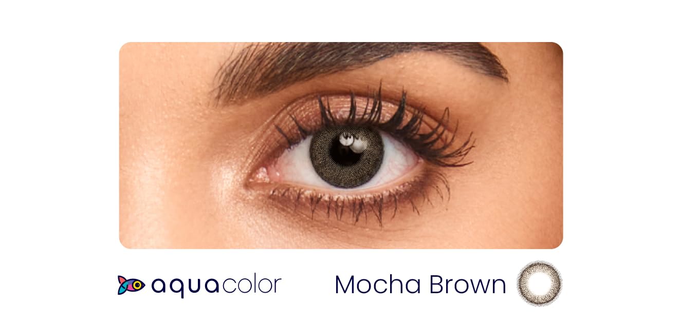 Aquacolor Mocha Brown Candy Pack Zero Power Colored Lenses (2 Lens/Box)(FROM INDIA)NUZ - View 2 of 8