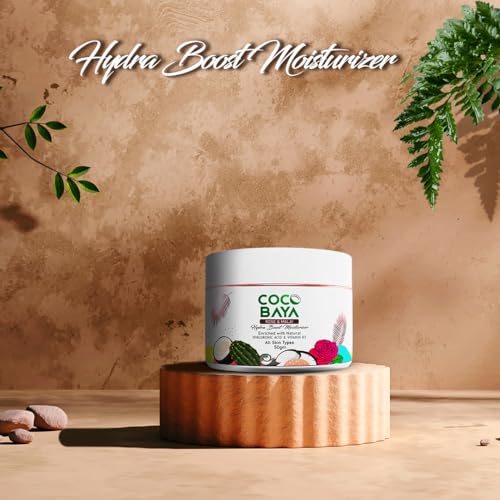 Coco Baya Hydra Boost Moisturizer, Enriched With Rose, Malai, Natural Hyaluronic Acid &amp; Vitamin B3, Moisturizer For All Skin Types, Helps Slow Down Any Signs Of Aging, 50 gm (FROM INDIA SAB) - View 3 of 3