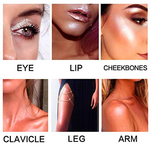 CVB BL102 Shimmer Powder for Skin Radiance, Instant Glow Highlighter for Face Makeup, Sunkissed Glow Multicolour ((FROM INDIA SAB)Shade-01, 10g) - View 3 of 3