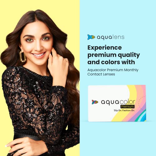 Aquacolor Monthly Disposable Premium Color Contact Lenses with -1 power (-1.0)- Brown -(1 lens/Box)(FROM INDIA)NUZ(FROM INDIA)NUZ - View 2 of 5