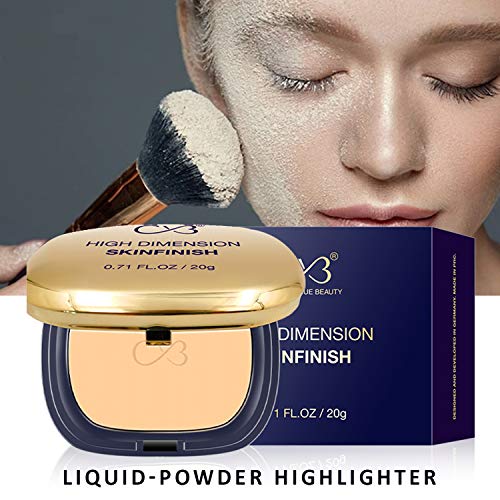 CVB C72 High Dimension SkinFinish Liquid Powder Highlighter for Luminous and Well-Defined Finish, Weightless Long Lasting Stay Face Makeup (Shade 1, 20g) (FROM INDIA SAB) - View 3 of 3