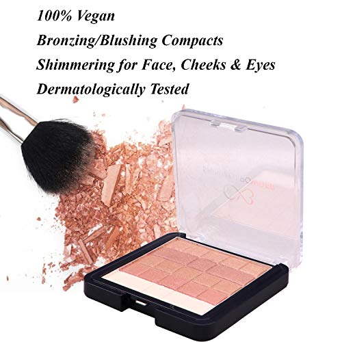 CVB BL102 Shimmer Powder for Skin Radiance, Instant Glow Highlighter for Face Makeup, Sunkissed Glow Multicolour (Shade-03, 10g) (FROM INDIA SAB) - View 3 of 3