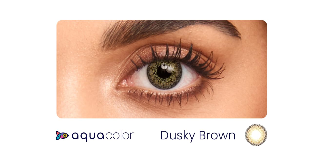 AQUALENS CONTACT LENSES Aquacolor Dusky Brown Candy Pack Zero Power Colored Lenses (2 Lens/Box)(FROM INDIA)NUZ - View 5 of 6