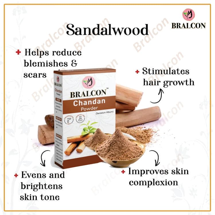 BRALCON Chandan Powder (100g) + Gulab Jal (100ml) Combo| Roase Water Gulab Jal and Chandan Powder for Face Pack, Face Masks, Facials for Glowing skin| Chandan Powder &amp; Rose Water for skin, Face - View 3 of 4