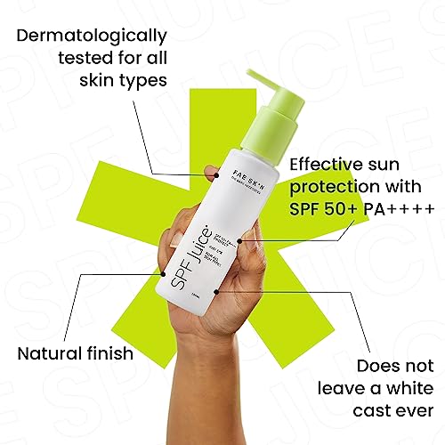 FAE Beauty No White Cast Lightweight Sunscreen With SPF 50+ PA++++ 100ml | Bigger Pack | Natural Finish | Non Greasy SPF Juice | Seamlessly Blends &amp; Hydrates Skin | For All Skin Types (100ml) - View 3 of 3
