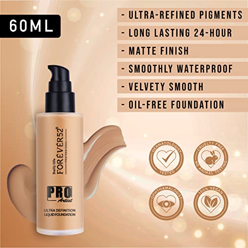 Daily Life Forever52 Pro Artist Ultra Definition Liquid Foundation (Brownie - 012, 60ml) | Waterproof, Long-lasting Matte Finish, Full Coverage, Skin-Perfecting Formula for Normal Skin - View 3 of 3