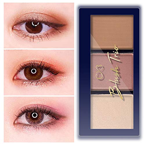 CVB BLR-301 Blush Trio for Seamless Blending, Full Pigment Formula Blusher with 3 Shades of Multicolour (Shades 03, 15g) (FROM INDIA SAB) - View 2 of 3
