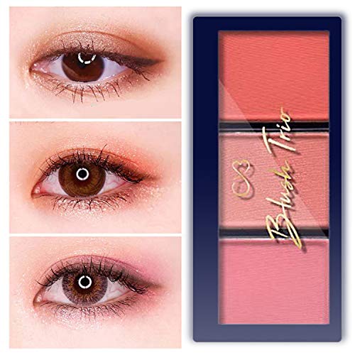CVB BLR-301 Blush Trio for Seamless Blending, Full Pigment Formula Blusher with 3 Shades of Multicolour (Shades 02, 15g) (FROM INDIA SAB) - View 3 of 3