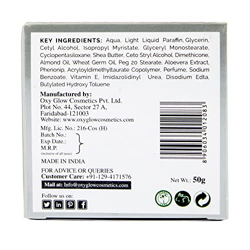 Oxyglow Herbal face Cold Cream for all skin types and protects the skin with SPF 10 | 50Gram | Pack of 1 (FROM INDIA SAB) - View 2 of 3