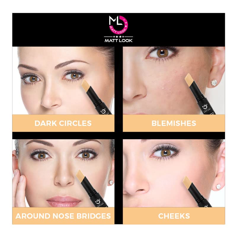 Mattlook Concealer &amp; Anticernes Corrector SPF-20/FPS-20, Ivory (3.5gm) - View 3 of 3