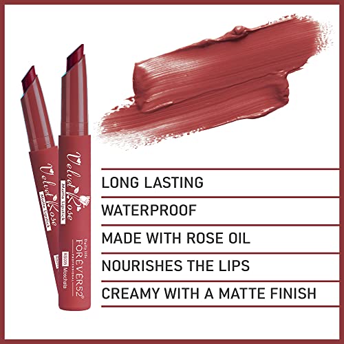 Daily Life Forever52 Velvet Rose Matte Long Lasting Crayon Lipstick (Enriched with Rose Oil) Hydrating and Long-Lasting Matte Lip Color Bold and Silky Matte Finish Look - (Brown)(FROM INDIA)NUSS - View 2 of 3