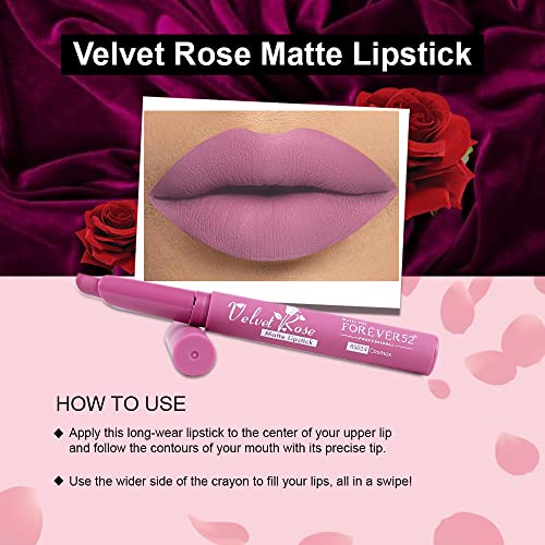 Daily Life Forever52 Velvet Rose Matte Long Lasting Crayon Lipstick (Enriched with Rose Oil) Hydrating &amp; Long-Lasting Matte Lip Color Bold and Silky Matte Finish Look(FROM INDIA)NUSS - View 2 of 3