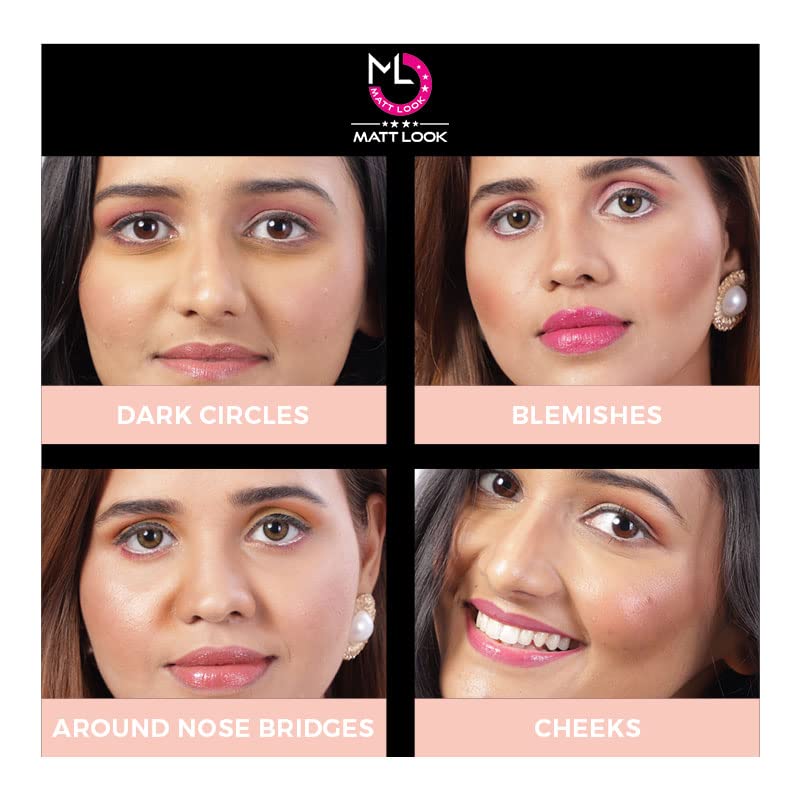 MATT LOOK Liquid Concealer &amp; Anticernes Corrector SPF-20/FPS-20, Natural Beige (3.5gm) - View 3 of 3