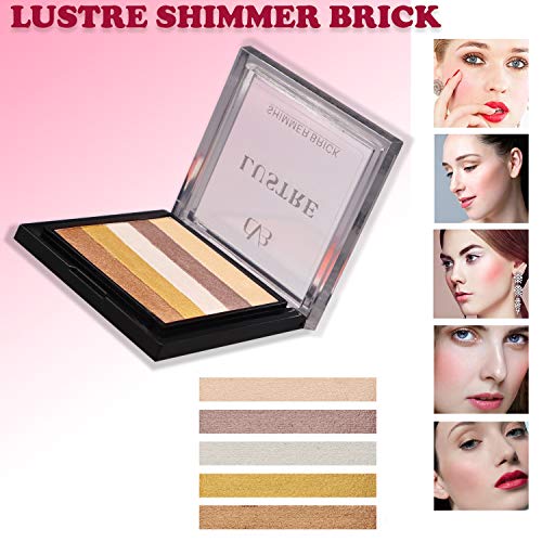 CVB C35 Lustre Shimmer Brick for Skin Radiance, Instant Glow Highlighter for Face Makeup (Shade 05, 9g) (FROM INDIA SAB) - View 2 of 3