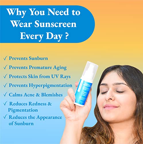 VauriiC Sunscreen Spray SPF-50 PA+++ 100 ml | For UVA &amp; UVB Protection | No White Cast | Broad Spectrum | Blue Light Protection | Brightens &amp; Hydrates Skin | Skin Sun Protection Spray | with Probiotics | Vitamin C &amp; Caffeine | Water &amp; Sweat Resistant | Non-sticky | Oil Free | Transparent &amp; Lightweight | No Parabens | No Sulphates | Women &amp; Men | All Skin Types | 100ml - View 2 of 3